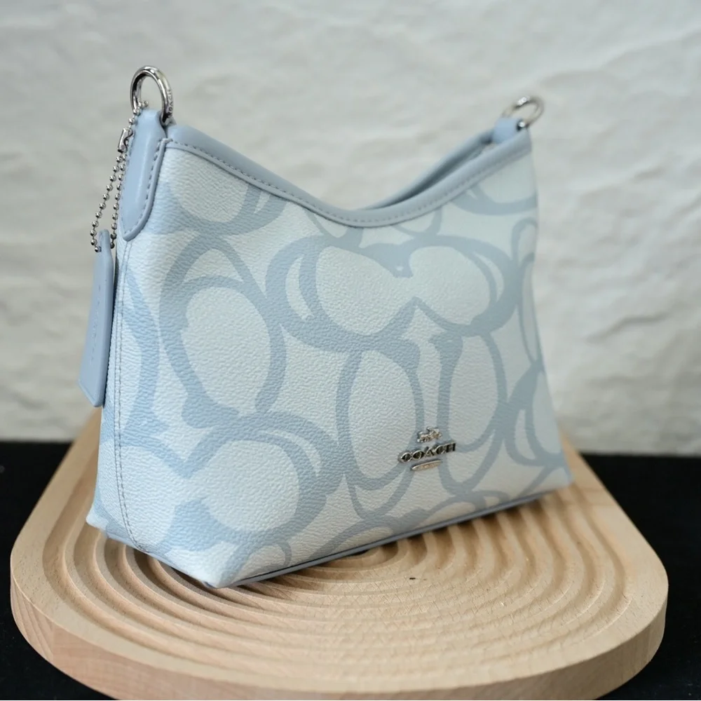 Coach Light Blue Signature Mini Hobo
